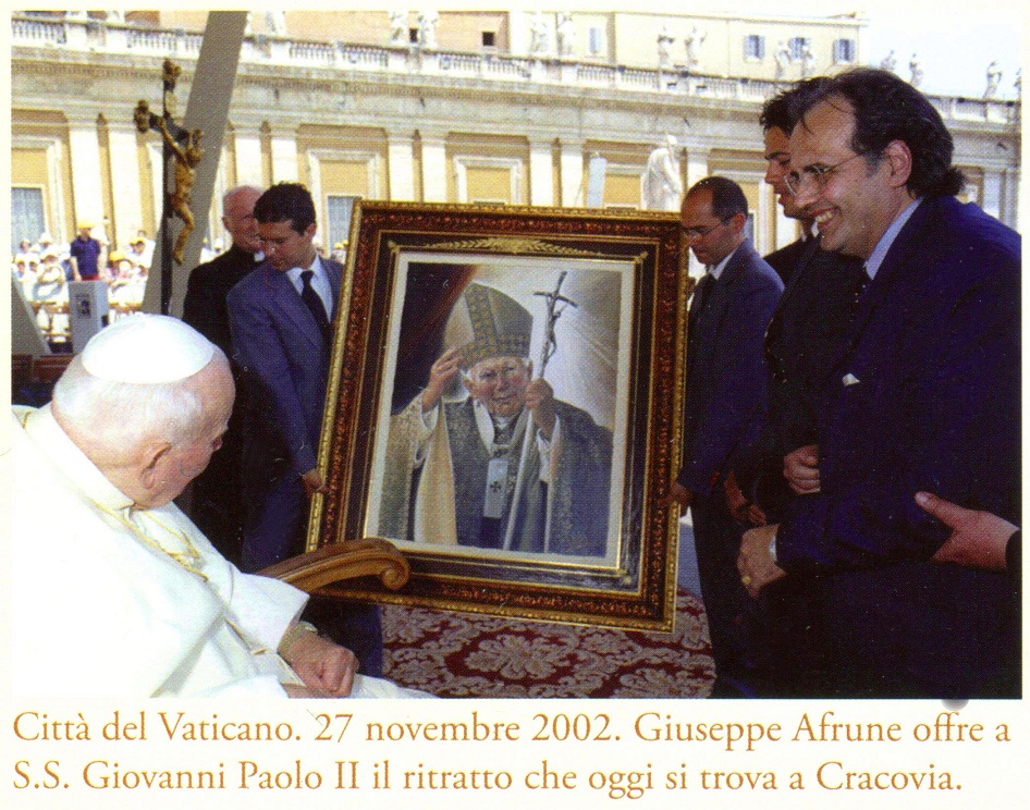 ritratto papa giovnni paolo II giuseppe afrune