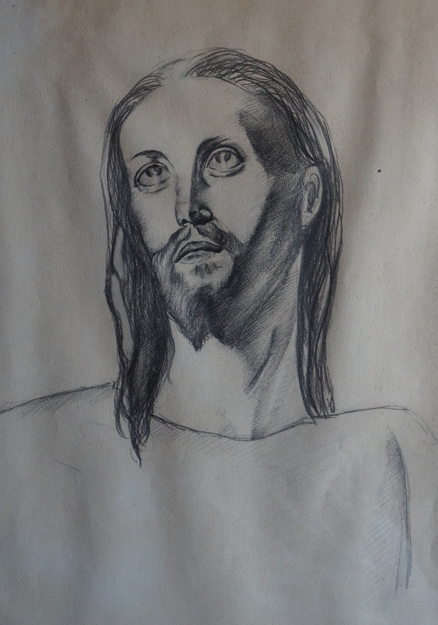 03.Ritratto di Gesù, disegno a matita, 50x70, 1980, collezione privata