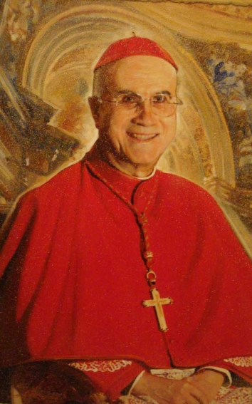 Ritratto del Cardinale Tarcisio Bertone, opera di Giuseppe Afrune il Pittore della Luce