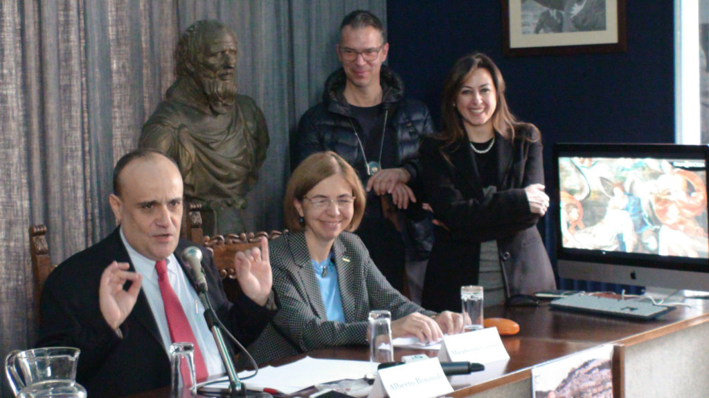 Da Sx: il Ministro Alberto Bonisoli, la Senatrice Margherita Corrado, la Dott.ssa Eleonora Cafiero